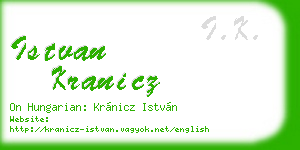 istvan kranicz business card